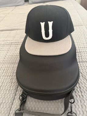 Undefeated U Black Gray Wool SnapBack Hat